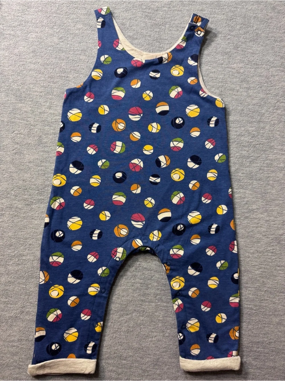 Ralph Lauren Navy & Yellow Striped Baby Polo Onesie